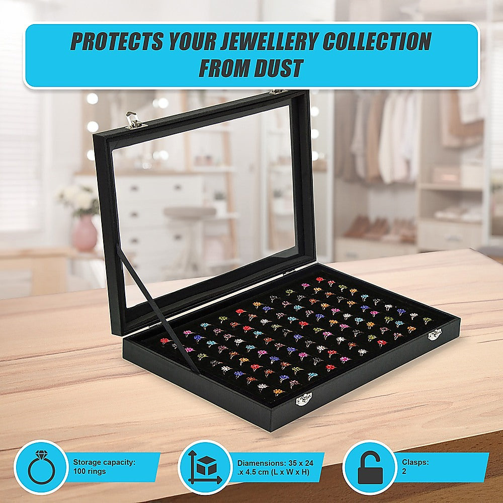 Storage Boxes: 100 Earring Ring Holder Jewellery/Necklace Display Storage Gift Box Show Cases