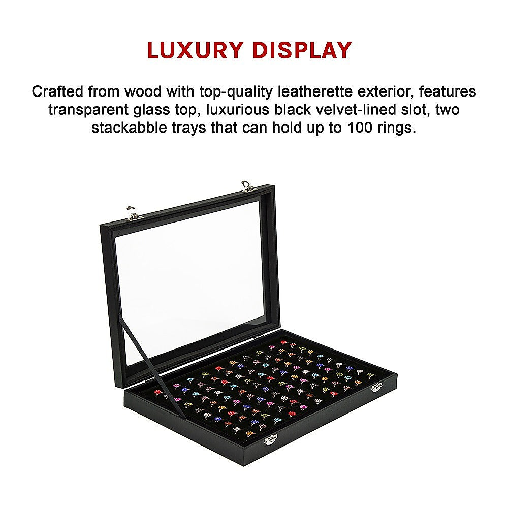 Storage Boxes: 100 Earring Ring Holder Jewellery/Necklace Display Storage Gift Box Show Cases