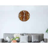 Clocks: Glow In Dark Wall Clock Luminous Quartz Quiet Wooden Home Decor 30cm