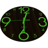 Clocks: Glow In Dark Wall Clock Luminous Quartz Quiet Wooden Home Decor 30cm