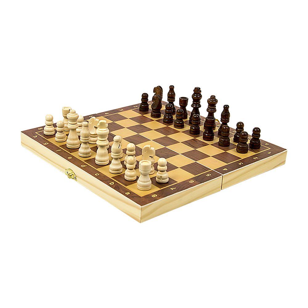 Activity Games: Chess Board Games Folding Large Chess Wooden Chessboard Set Wood Toy Gift