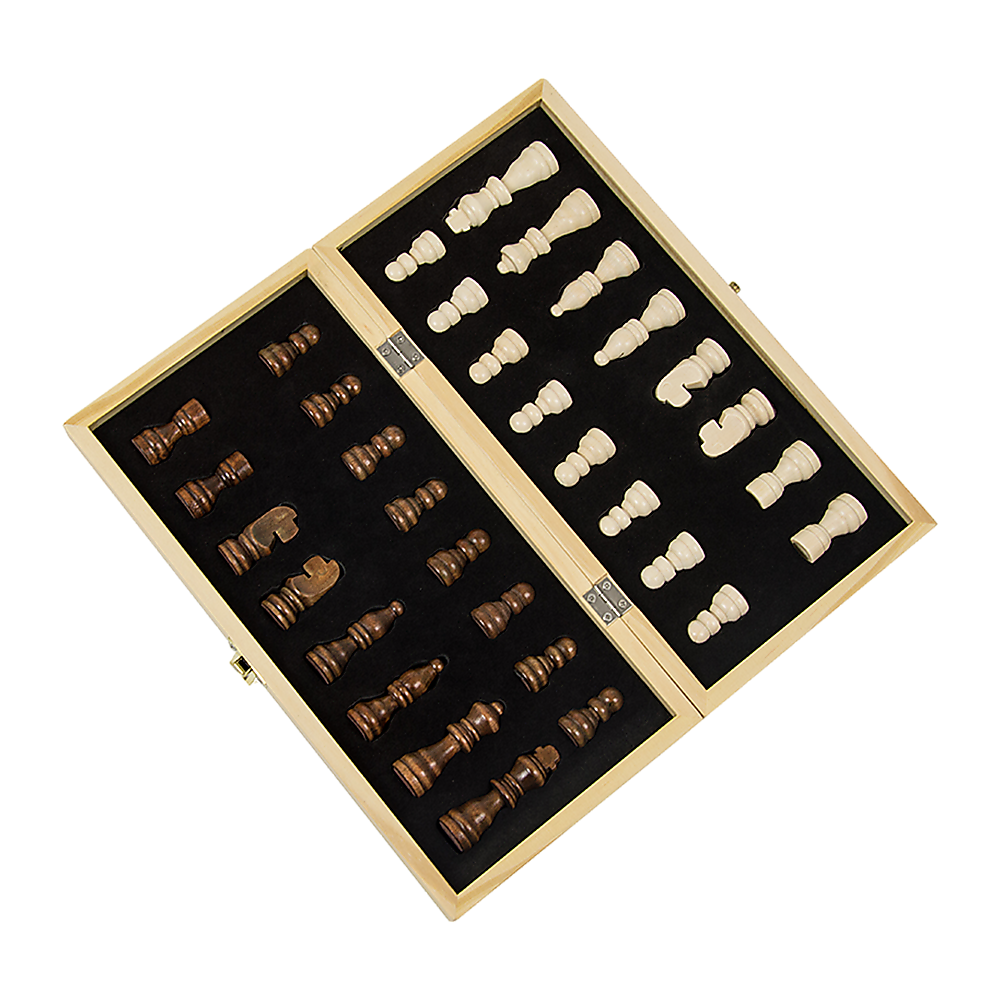 Activity Games: Chess Board Games Folding Large Chess Wooden Chessboard Set Wood Toy Gift