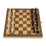 Activity Games: Chess Board Games Folding Large Chess Wooden Chessboard Set Wood Toy Gift