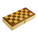 Activity Games: Chess Board Games Folding Large Chess Wooden Chessboard Set Wood Toy Gift