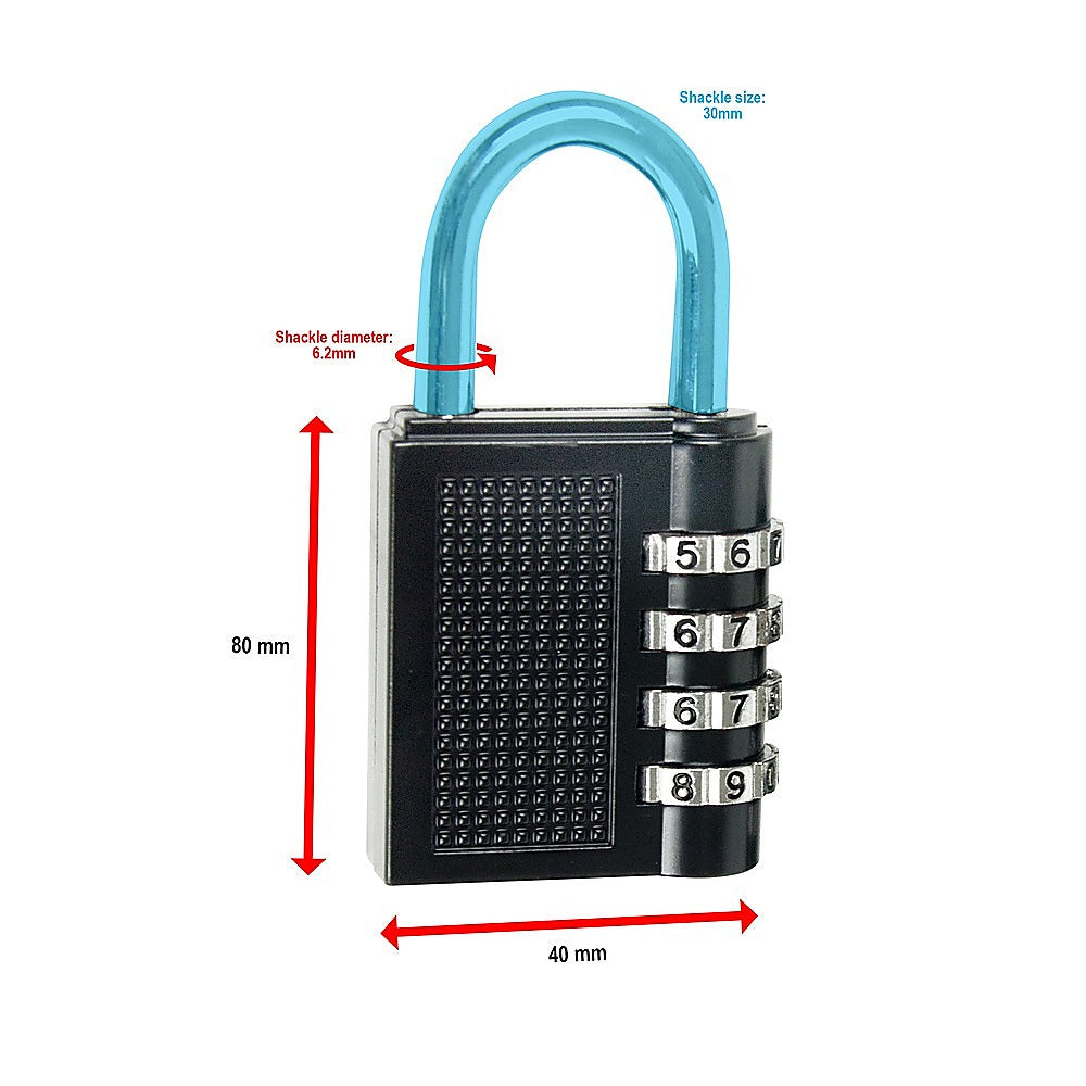 Masonry Tools: X2 Combination Padlock 4-Digit Outdoor Weatherproof Security School Lock Travel
