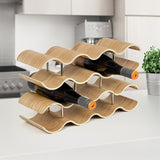 Wine Racks: Wooden Wave Wine Rack/Creative Home Grape Wine Holder Shelf Cabinet/Bottle Rack