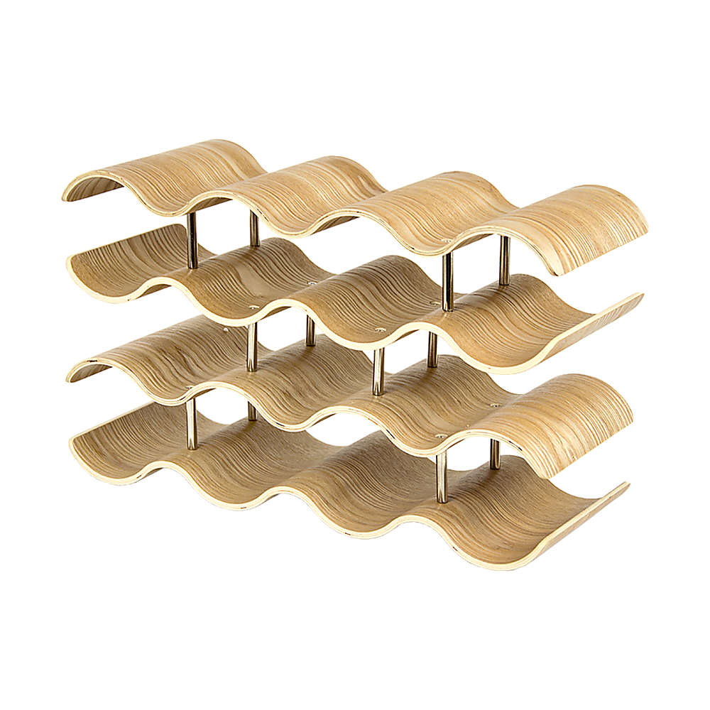 Wine Racks: Wooden Wave Wine Rack/Creative Home Grape Wine Holder Shelf Cabinet/Bottle Rack