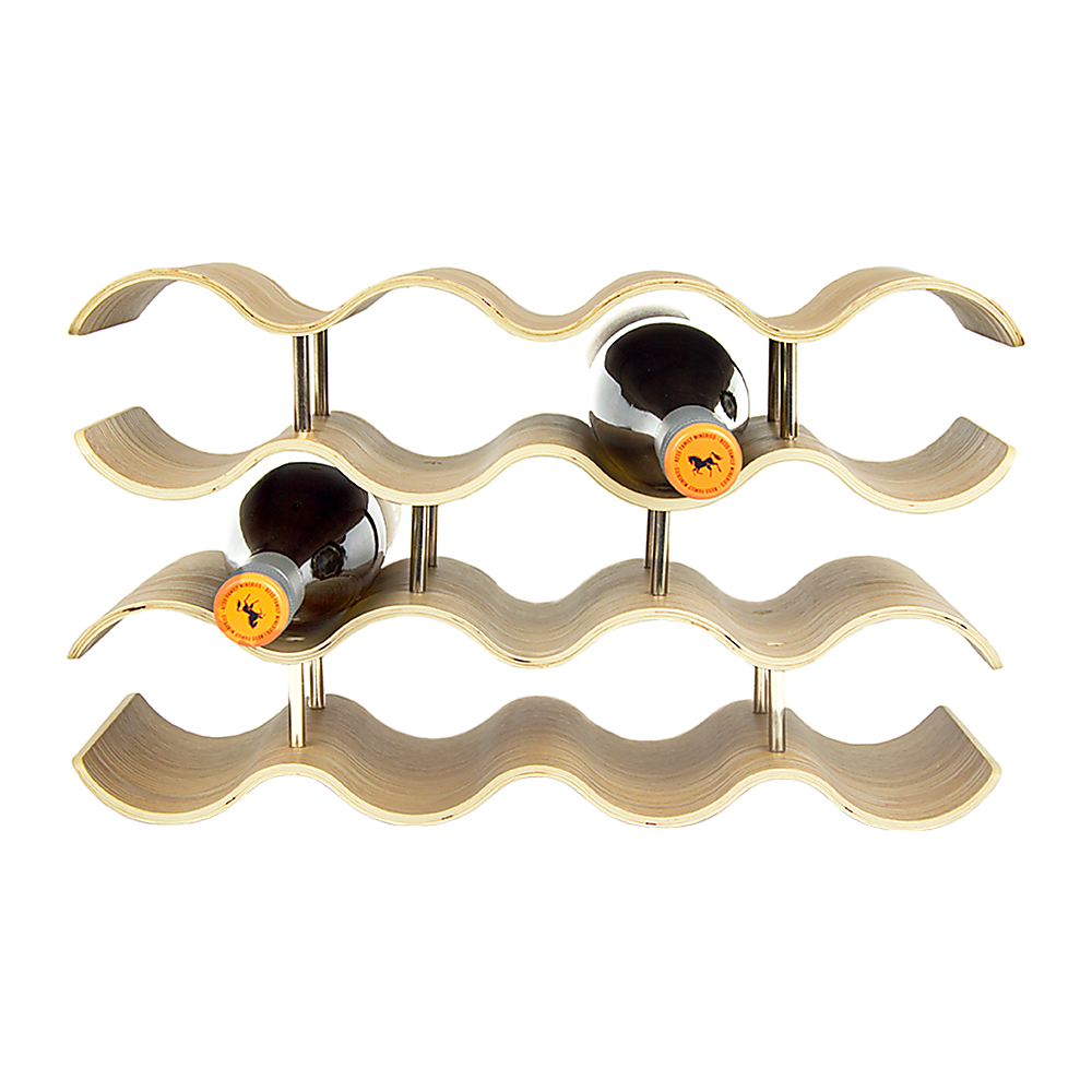 Wine Racks: Wooden Wave Wine Rack/Creative Home Grape Wine Holder Shelf Cabinet/Bottle Rack