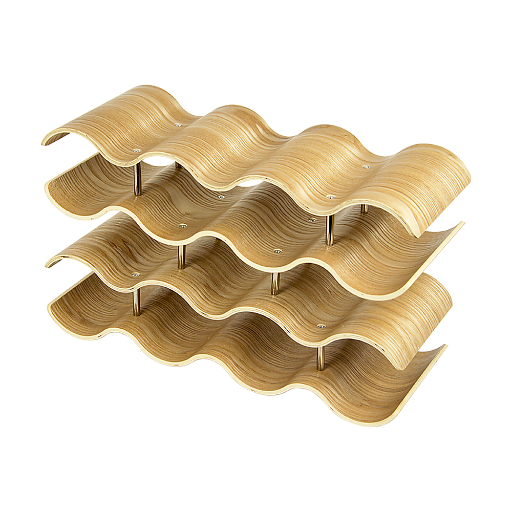 Wine Racks: Wooden Wave Wine Rack/Creative Home Grape Wine Holder Shelf Cabinet/Bottle Rack
