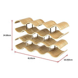 Wine Racks: Wooden Wave Wine Rack/Creative Home Grape Wine Holder Shelf Cabinet/Bottle Rack