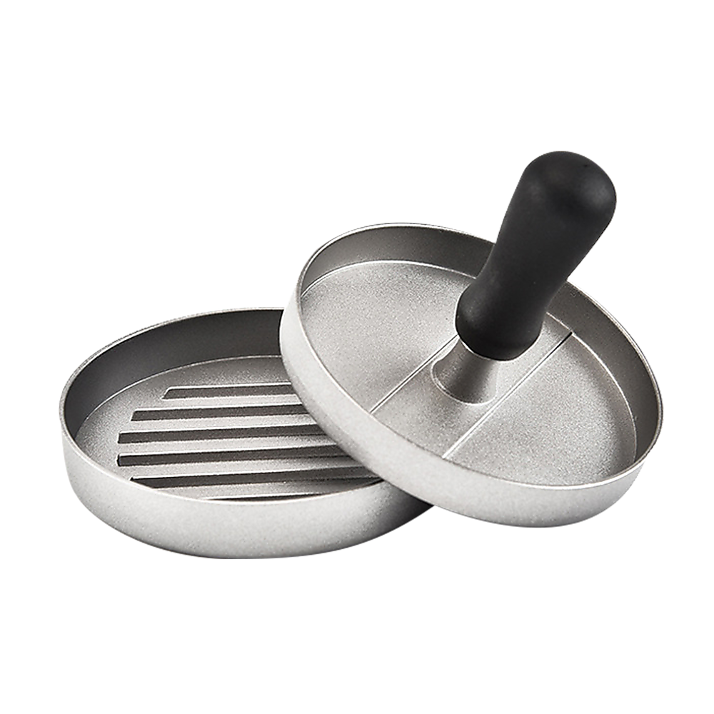 Kitchen Utensils: Large Round Hamburger Patty Maker Grill Press Burger Metal Mold Cooking Tools