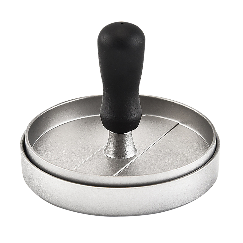 Kitchen Utensils: Large Round Hamburger Patty Maker Grill Press Burger Metal Mold Cooking Tools