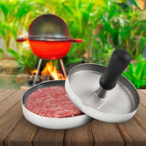 Kitchen Utensils: Large Round Hamburger Patty Maker Grill Press Burger Metal Mold Cooking Tools