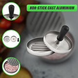 Kitchen Utensils: Large Round Hamburger Patty Maker Grill Press Burger Metal Mold Cooking Tools