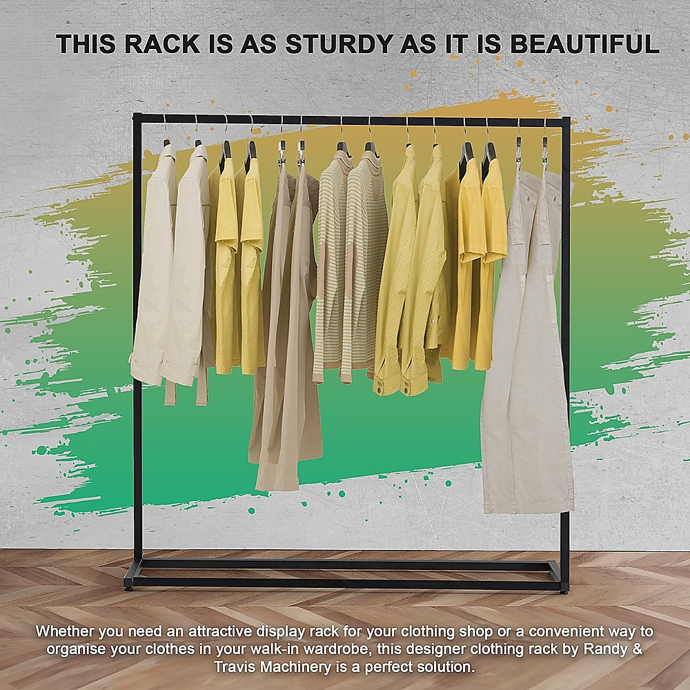 Clothing & Wardrobe Storage: Commercial Clothing Garment Rack Retail Shop Black