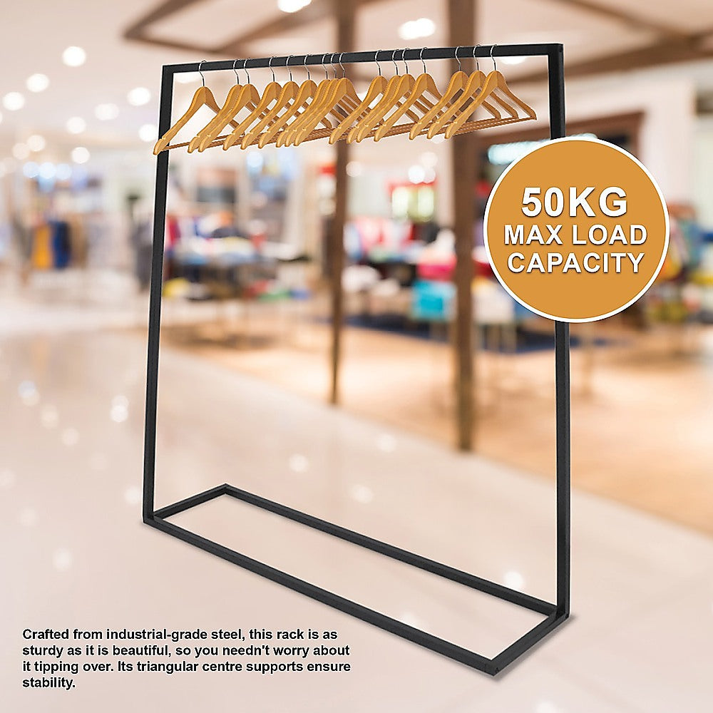 Clothing & Wardrobe Storage: Commercial Clothing Garment Rack Retail Shop Black
