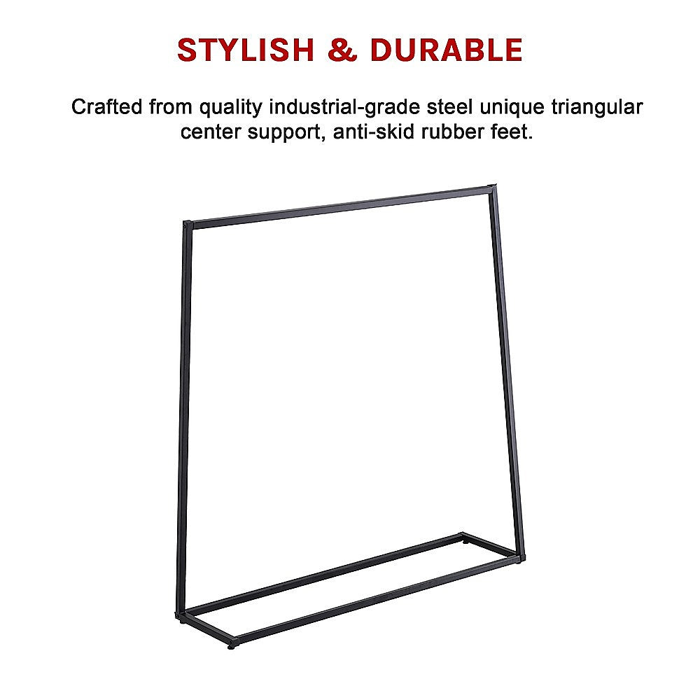 Clothing & Wardrobe Storage: Commercial Clothing Garment Rack Retail Shop Black