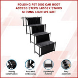 Pet Grooming Supplies: Folding Dog Car Boot Steps Ladder Lightweight Strong Pet Stairs