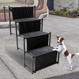 Pet Grooming Supplies: Folding Dog Car Boot Steps Ladder Lightweight Strong Pet Stairs