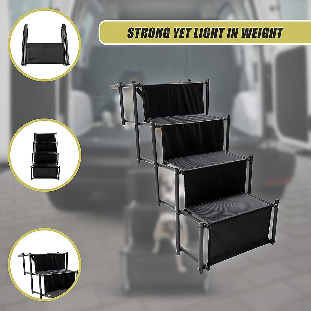 Pet Grooming Supplies: Folding Dog Car Boot Steps Ladder Lightweight Strong Pet Stairs