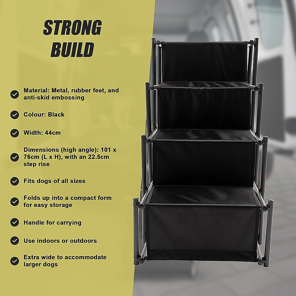 Pet Grooming Supplies: Folding Dog Car Boot Steps Ladder Lightweight Strong Pet Stairs