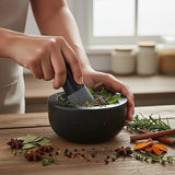 Kitchen Utensils: Large Pestle and Mortar Set Durable Granite Stone Spice & Herb Crusher
