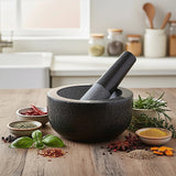 Kitchen Utensils: Large Pestle and Mortar Set Durable Granite Stone Spice & Herb Crusher
