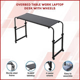 Desks: Overbed Table Work Laptop Desk with Wheels