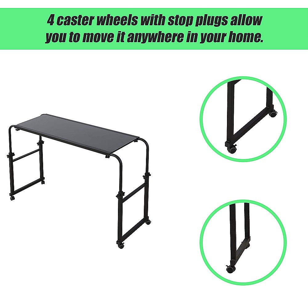 Desks: Overbed Table Work Laptop Desk with Wheels