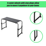 Desks: Overbed Table Work Laptop Desk with Wheels