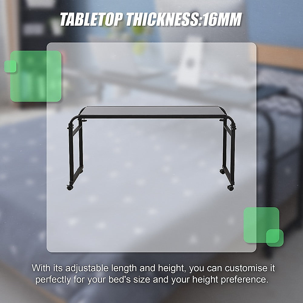 Desks: Overbed Table Work Laptop Desk with Wheels