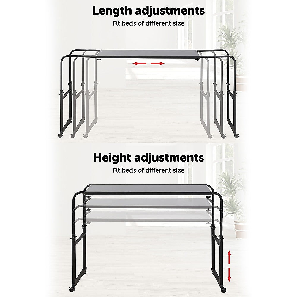 Desks: Overbed Table Work Laptop Desk with Wheels