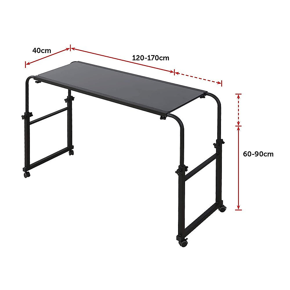 Desks: Overbed Table Work Laptop Desk with Wheels