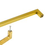 15 x Brushed Brass Drawer Pulls Kitchen Cabinet Handles - Gold Finish 192mm