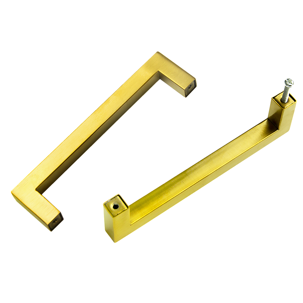 Bathroom Cabinets, Cupboards & Storage: 15x Brushed Brass Drawer Pulls Kitchen Cabinet Handles - Gold Finish 128mm