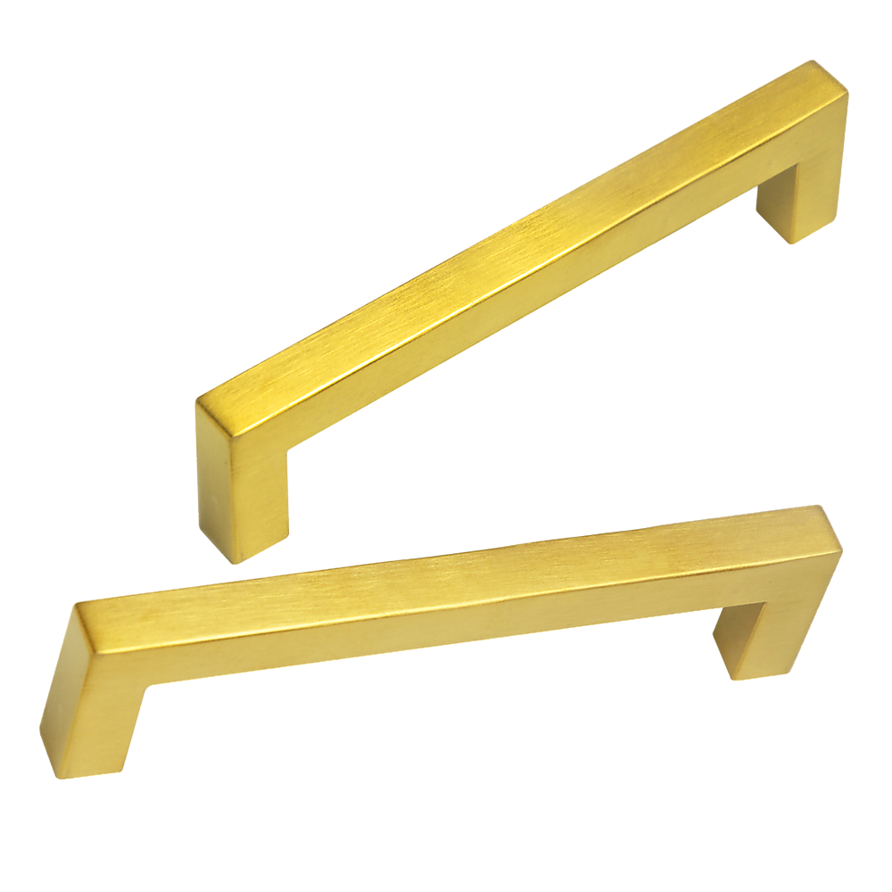 Bathroom Cabinets, Cupboards & Storage: 15x Brushed Brass Drawer Pulls Kitchen Cabinet Handles - Gold Finish 128mm
