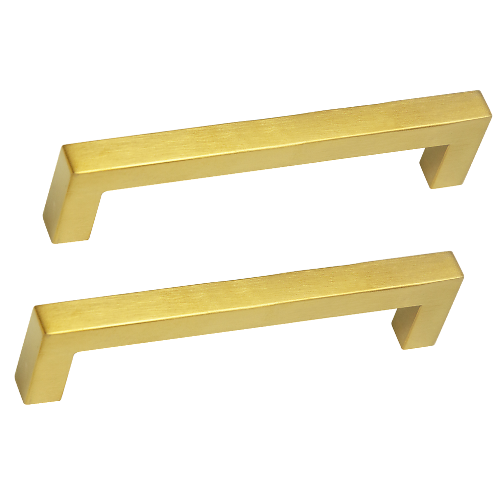 Bathroom Cabinets, Cupboards & Storage: 15x Brushed Brass Drawer Pulls Kitchen Cabinet Handles - Gold Finish 128mm