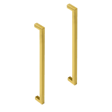 15x Brushed Brass Drawer Pulls Kitchen Cabinet Handles - Gold Finish 256mm