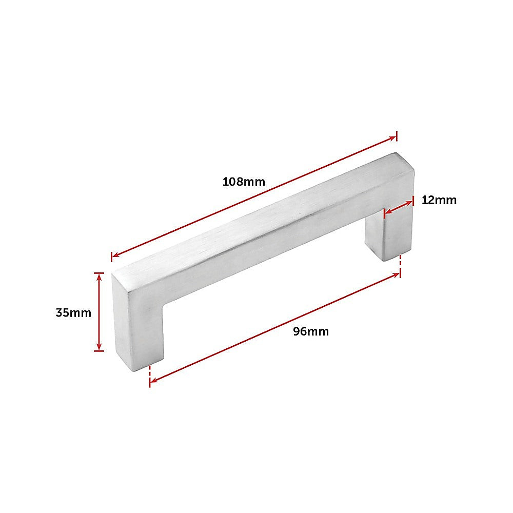 Door Hardware: Brushed Nickel Stainless Steel Kitchen Cabinet Square Drawer Pull Door Handles 15-Pack
