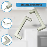 Door Hardware: Brushed Nickel Stainless Steel Kitchen Cabinet Square Drawer Pull Door Handles 15-Pack