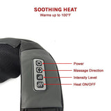 Massagers: Shiatsu Neck & Back Massager with Heat  Deep Kneading Massage Pillow for Shoulders
