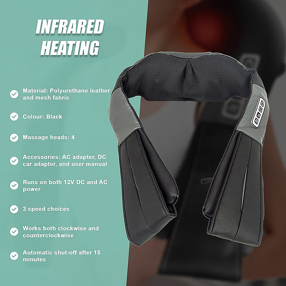 Massagers: Shiatsu Neck & Back Massager with Heat  Deep Kneading Massage Pillow for Shoulders