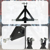 Caravan Accessories: Heavy Duty Steel 3 Point 2" Trailer Hitch Receiver Tow Drawbar For Cat 1 Tractor
