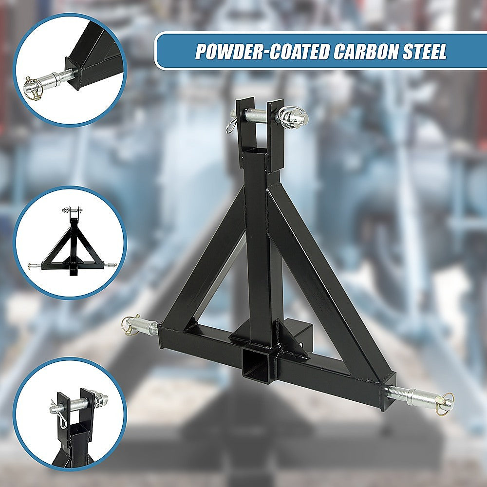 Caravan Accessories: Heavy Duty Steel 3 Point 2" Trailer Hitch Receiver Tow Drawbar For Cat 1 Tractor