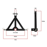 Caravan Accessories: Heavy Duty Steel 3 Point 2" Trailer Hitch Receiver Tow Drawbar For Cat 1 Tractor