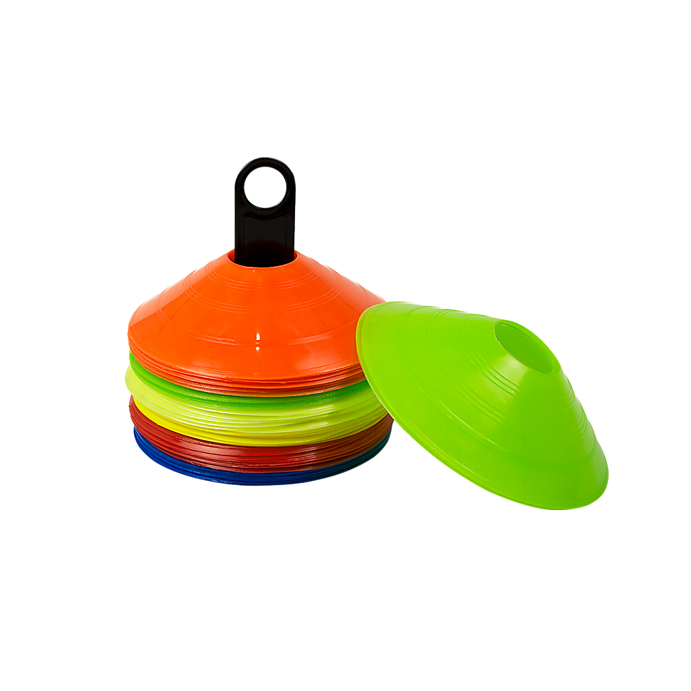 Soccer & Soccer Accessories: 60 Pack Sports Training Discs Markers Cones Soccer AFL Exercise Personal Fitness