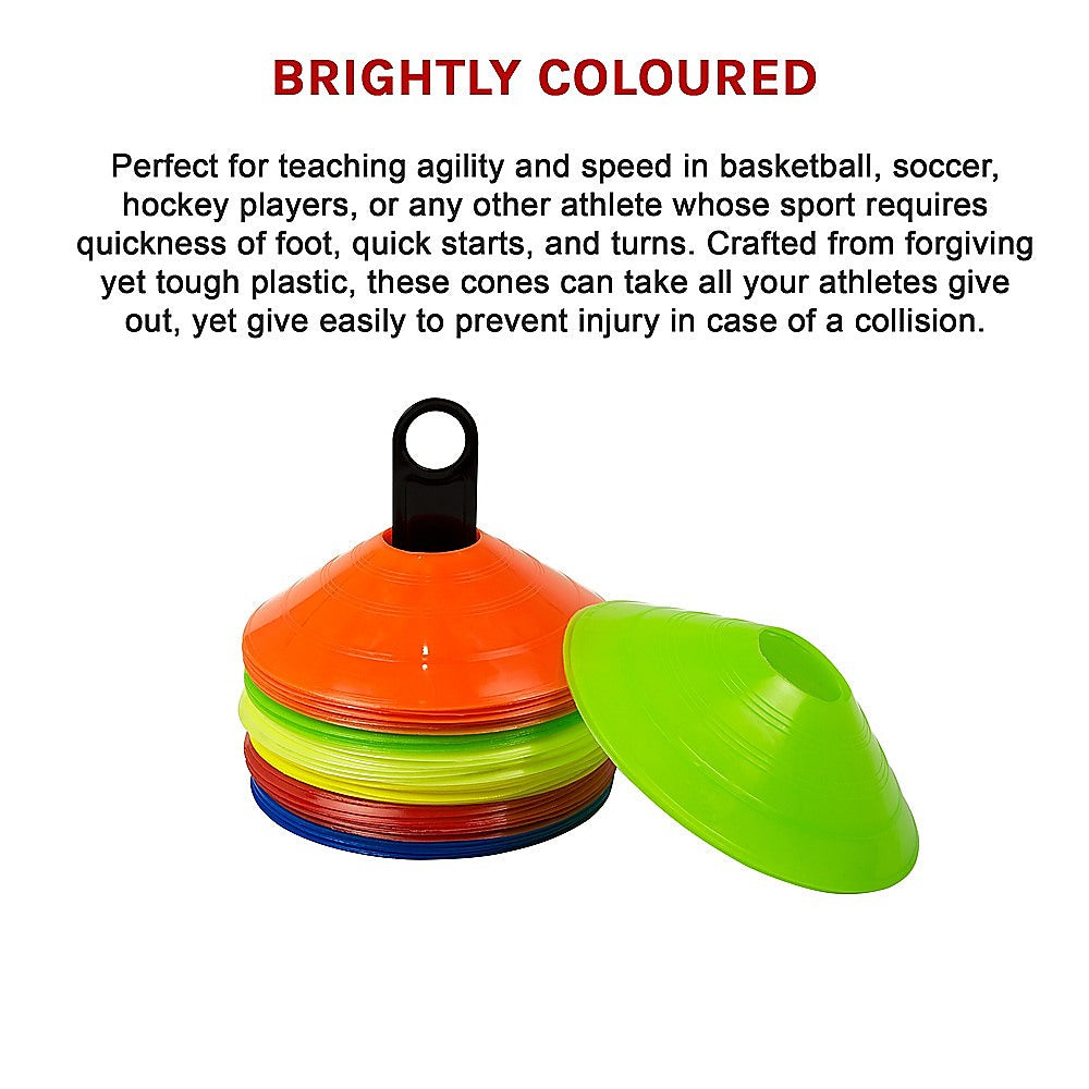 Soccer & Soccer Accessories: 60 Pack Sports Training Discs Markers Cones Soccer AFL Exercise Personal Fitness