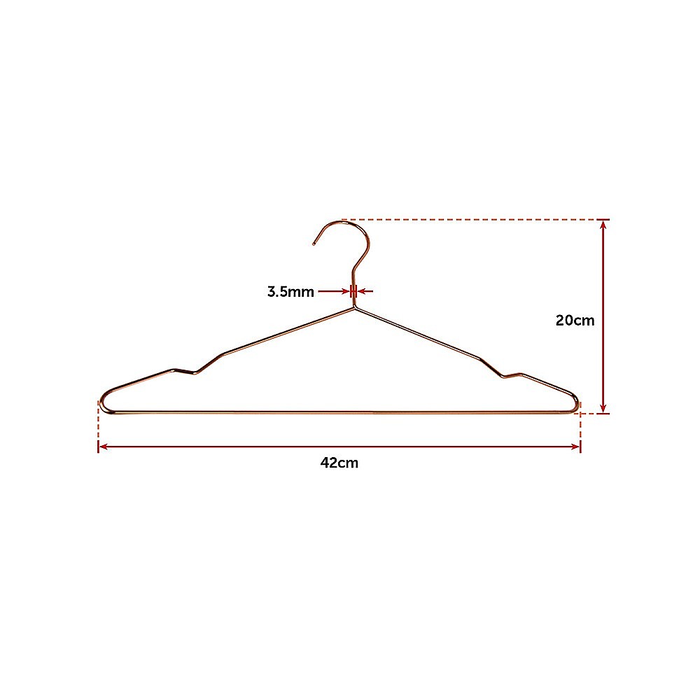 Drying Racks & Hangers: Adult 16.5" Rose Gold Shiny Metal Wire Coat Suit Top Clothes Hangers (30pc per set)