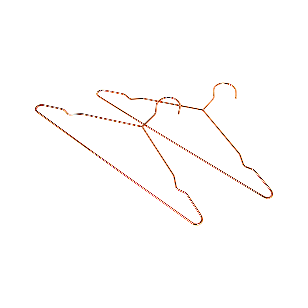 Drying Racks & Hangers: Adult 16.5" Rose Gold Shiny Metal Wire Coat Suit Top Clothes Hangers (30pc per set)