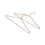 Adult 16.5" Rose Gold Shiny Metal Wire Coat Suit Top Clothes Hangers (30pc per set)